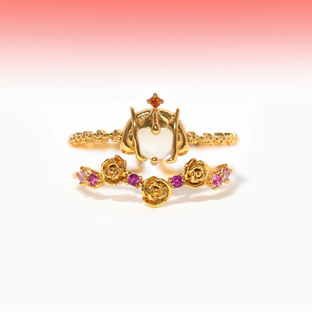 Star Wars Disney Padmé Amidala Adjustable Ring Gold and Pink Princess Ring